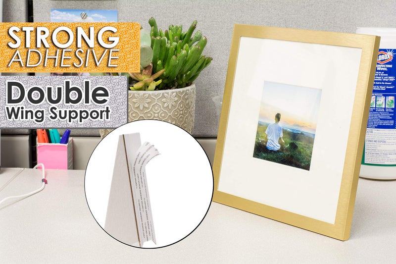 لينيكو لاينكو، عبوة من 25 قطعة، 7 بوصة، حامل خلفي أبيض ذاتي اللصق مزدوج الجناح، جودة أرشيفية خالية من الأحماض، للصور الفنية والملصقات - Image 5